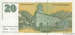 20 Novih Dinara YOUGOSLAVIE 1994 P.150 NEUF