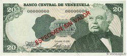20 Bolivares Spécimen VENEZUELA 1981 P.063s SPL