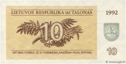 10 Talonas LITUANIE 1992 P.40 NEUF