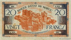 20 Francs MAROC 1943 P.39 TB+