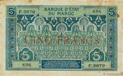 5 Francs MOROCCO  1924 P.09