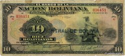 10 Bolivianos BOLIVIE 1929 P.114 B+
