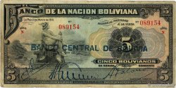 5 Bolivianos BOLIVIA 1929 P.113 RC+