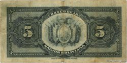 5 Bolivianos BOLIVIA 1929 P.113 RC+