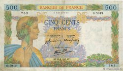 500 Francs LA PAIX FRANCE 1942 F.32.35 TB