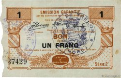 1 Franc FRANCE régionalisme et divers Avesnes 1914 JP.59-0189 TTB