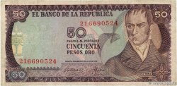 50 Pesos Oro COLOMBIE 1974 P.414 B+