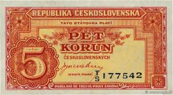 5 Korun CECOSLOVACCHIA 1945 P.059a SPL+