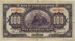 100 Yüan CHINE Chungking 1914 P.0120a TB