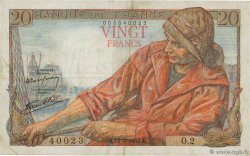20 Francs PÊCHEUR FRANCE 1942 F.13.01 TB+