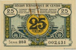 25 Centimes FRANCE régionalisme et divers Région Économique Du Centre 1918 JP.040.01 pr.SPL