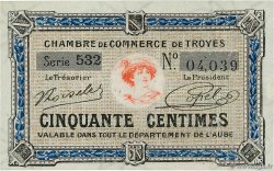 50 Centimes FRANCE régionalisme et divers Troyes 1918 JP.124.13 pr.NEUF