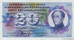 20 Francs SUISSE 1972 P.46t