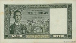 10 Dinara YUGOSLAVIA 1939 P.035 VF+