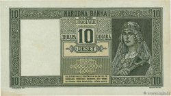 10 Dinara YUGOSLAVIA 1939 P.035 VF+