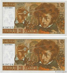 10 Francs BERLIOZ Consécutifs FRANCE 1978 F.63.23 SPL