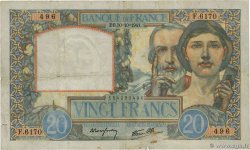 20 Francs TRAVAIL ET SCIENCE FRANCE 1941 F.12.19 pr.TB