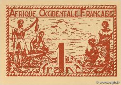 1 Franc FRENCH WEST AFRICA 1944 P.34a