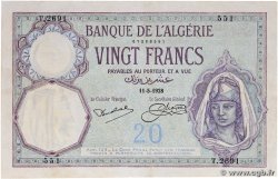 20 Francs ALGERIA 1928 P.078b