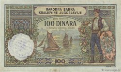100 Dinara YOUGOSLAVIE 1929 P.027b TTB+