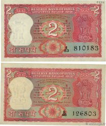 2 Rupees Lot INDE 1970 P.067b SPL
