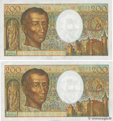 200 Francs MONTESQUIEU Consécutifs FRANCE 1986 F.70.06 TTB