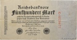 500 Mark ALLEMAGNE 1922 P.074b TTB