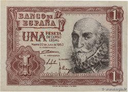 1 Peseta ESPAÑA 1953 P.144 SC+