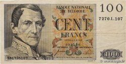 100 Francs BELGIQUE 1956 P.129b TB+