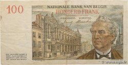 100 Francs BELGIQUE 1956 P.129b TB+