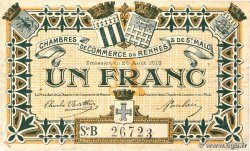 1 Franc FRANCE régionalisme et divers Rennes et Saint-Malo 1915 JP.105.15 TB
