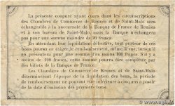 1 Franc FRANCE régionalisme et divers Rennes et Saint-Malo 1915 JP.105.15 TB