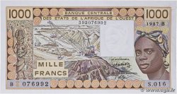 1000 Francs ÉTATS DE L AFRIQUE DE L OUEST 1987 P.207Bg