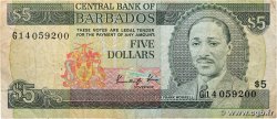 5 Dollars BARBADOS 1986 P.37 F
