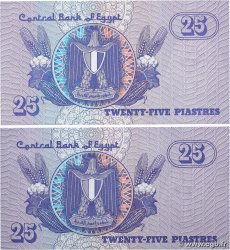 25 Piastres Lot ÉGYPTE 1985 P.057b NEUF