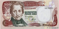 500 Pesos Oro COLOMBIE 1992 P.431A NEUF