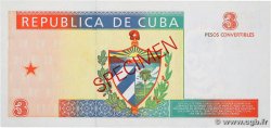 3 Pesos Convertibles Spécimen CUBA 1994 P.FX38s NEUF