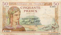 50 Francs CÉRÈS FRANCE 1936 F.17.22 B