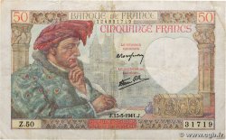 50 Francs JACQUES CŒUR FRANCE 1941 F.19.07 pr.TTB