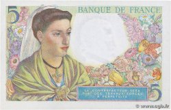 5 Francs BERGER FRANCE 1943 F.05.05 NEUF