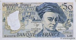 50 Francs QUENTIN DE LA TOUR FRANCE 1991 F.67.17