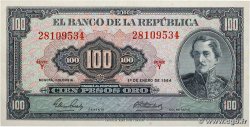 100 Pesos Oro COLOMBIE 1964 P.403b