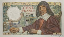 100 Francs DESCARTES FRANCE 1942 F.27.01 NEUF