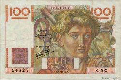 100 Francs JEUNE PAYSAN Favre-Gilly FRANCIA 1947 F.28ter.01 MBC