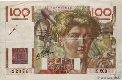 100 Francs JEUNE PAYSAN Favre-Gilly FRANKREICH 1947 F.28ter.01 fSS