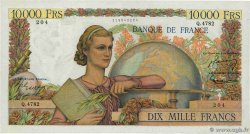 10000 Francs GÉNIE FRANÇAIS FRANCIA 1953 F.50.65 MBC+
