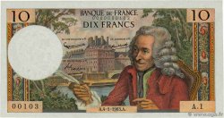 10 Francs VOLTAIRE Petit numéro FRANCIA 1963 F.62.01A1 SC+