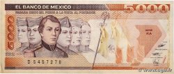 5000 Pesos MEXICO 1989 P.088c fVZ