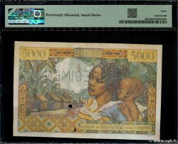 5000 Francs Spécimen MADAGASCAR 1950 P.049bs q.SPL