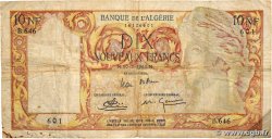 10 Nouveaux Francs ALGÉRIE 1961 P.119a B+